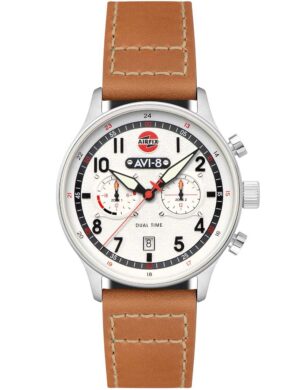 AVI-8 AV-4088-06 herenhorloge Hawker Hurricane dual-time chronograaf 43 mm 5ATM