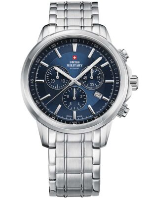 Swiss Military SM34052.03 chronograaf saffier 42 mm 10 ATM