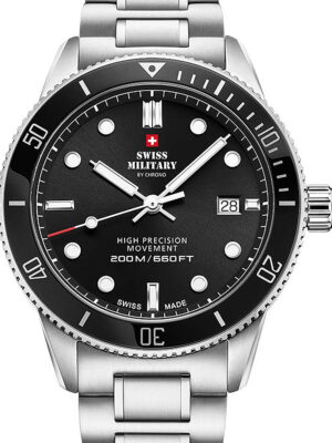 Swiss Military SM34088.01 duikerkwarts herenhorloge 42 mm 20ATM