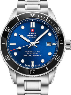 Swiss Military SM34088.02 duikerkwarts herenhorloge 42 mm 20ATM